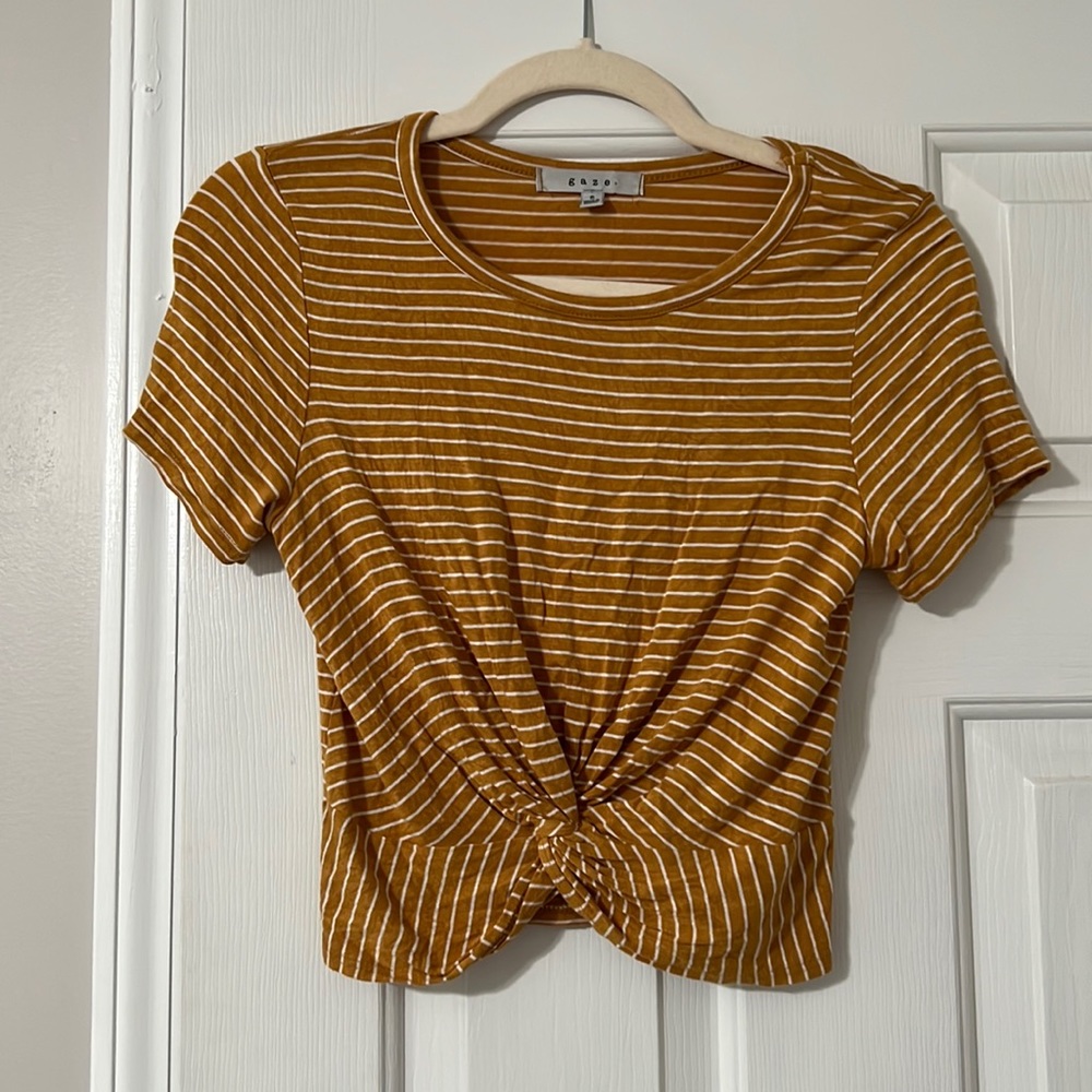 Yellow crop top